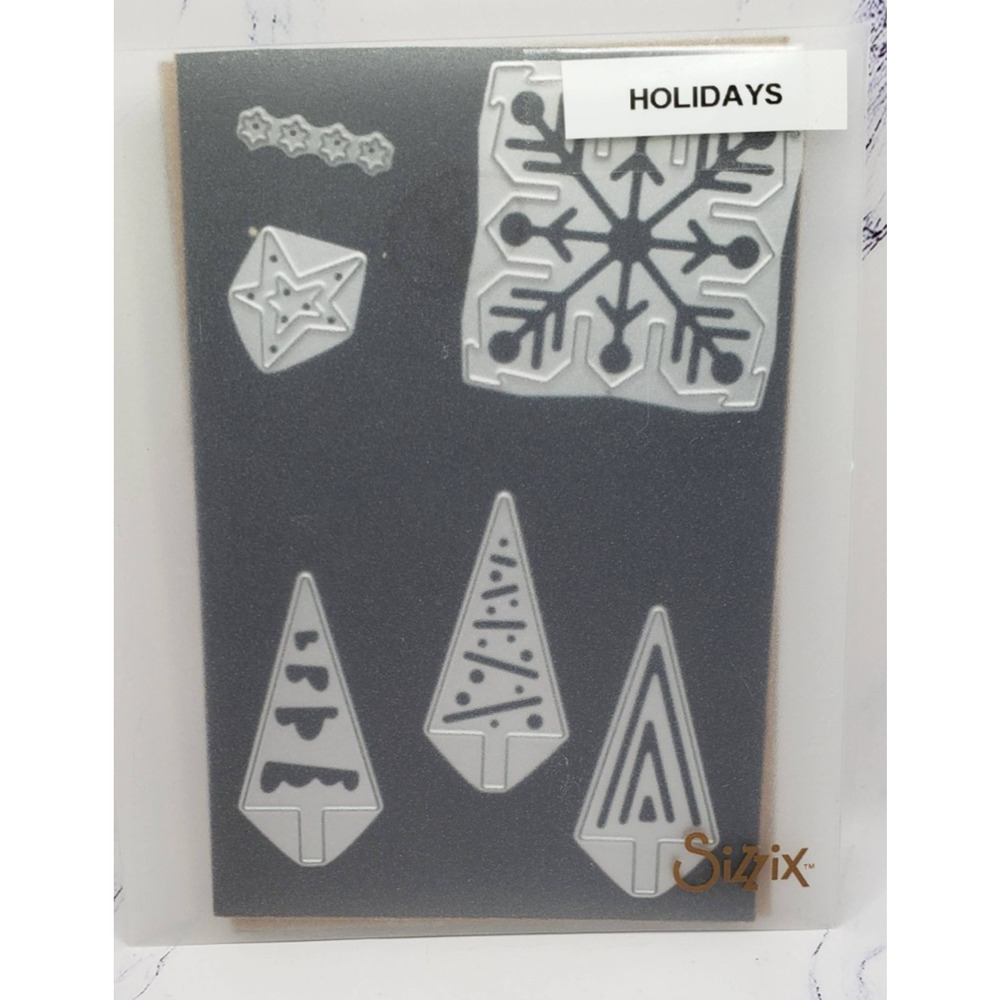Sizzix Thinlits Retro Future Holiday Themes Metal Cutting Dies